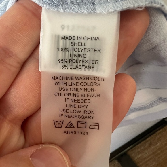 Blue Sleeveless Women's High Low Top - Picture 6 of 6